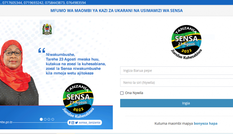 Nafasi za Kazi Kazi za Sensa 2022 | How to Apply Online -Application Form