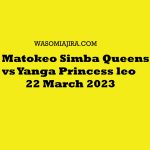 Matokeo Simba Queens vs Yanga Princess leo 22 March 2023