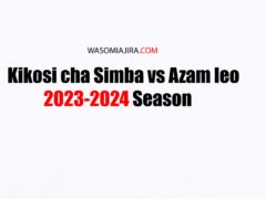 Kikosi cha Simba vs Azam leo 2023-2024 Season  