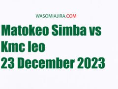 Matokeo KMC vs Simba Sc Leo 23 December 2023